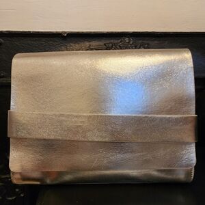 Matellic Silver Handheld Clutch Medium Size